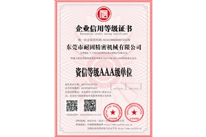 Enterprise credit rating certificate